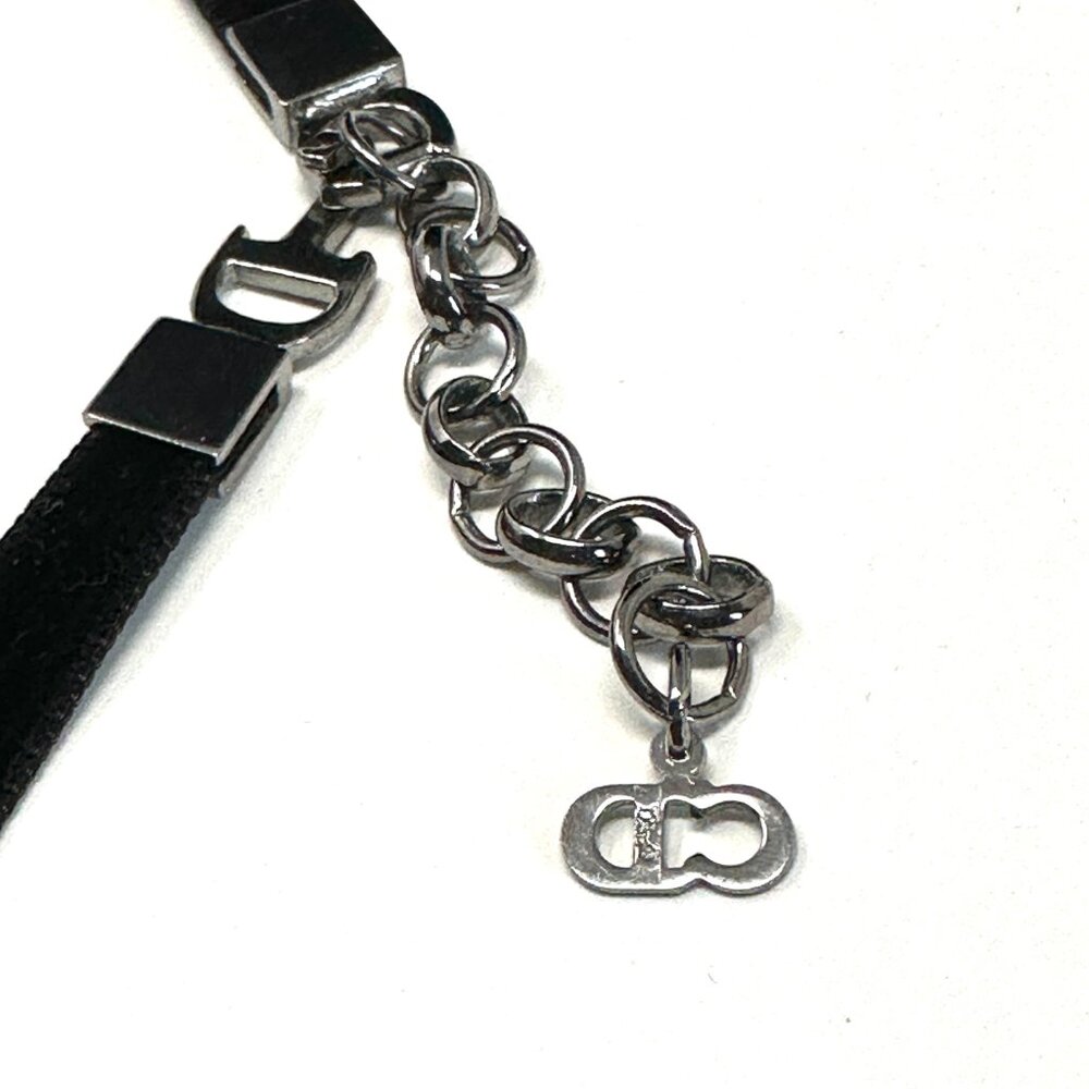 DIOR VELVET CHOKER ADJUSTABLE silver and black - Picture 4 of 4